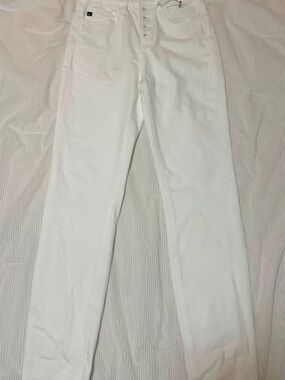 KanCan High-Rise White Button-Fly Skinny Jeans